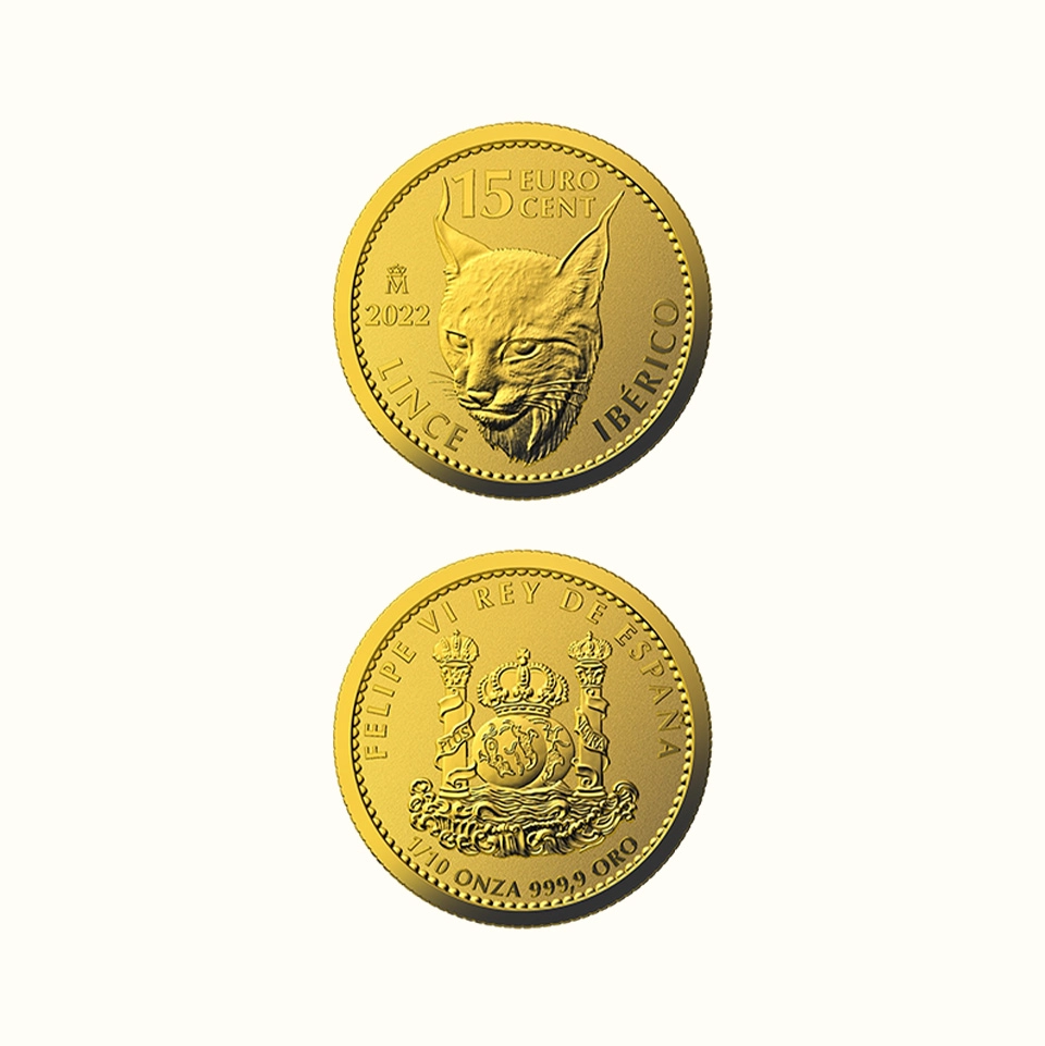 Moneda de oro Lince Ibérico 1/10 Oz.