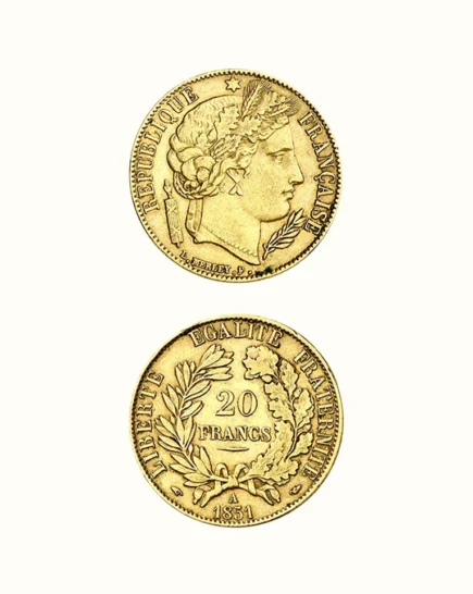 Moneda de oro 20 Francos Franceses