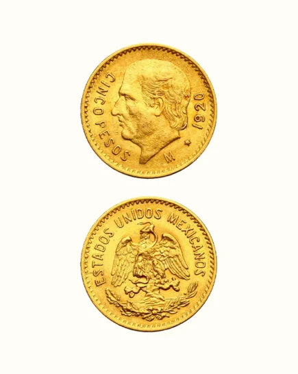 Moneda de oro 5 Pesos Mexicanos
